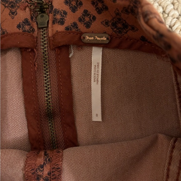 FREE PEOPLE Modern Femme Printed Mini Skirt in Rust - Picture 5 of 9